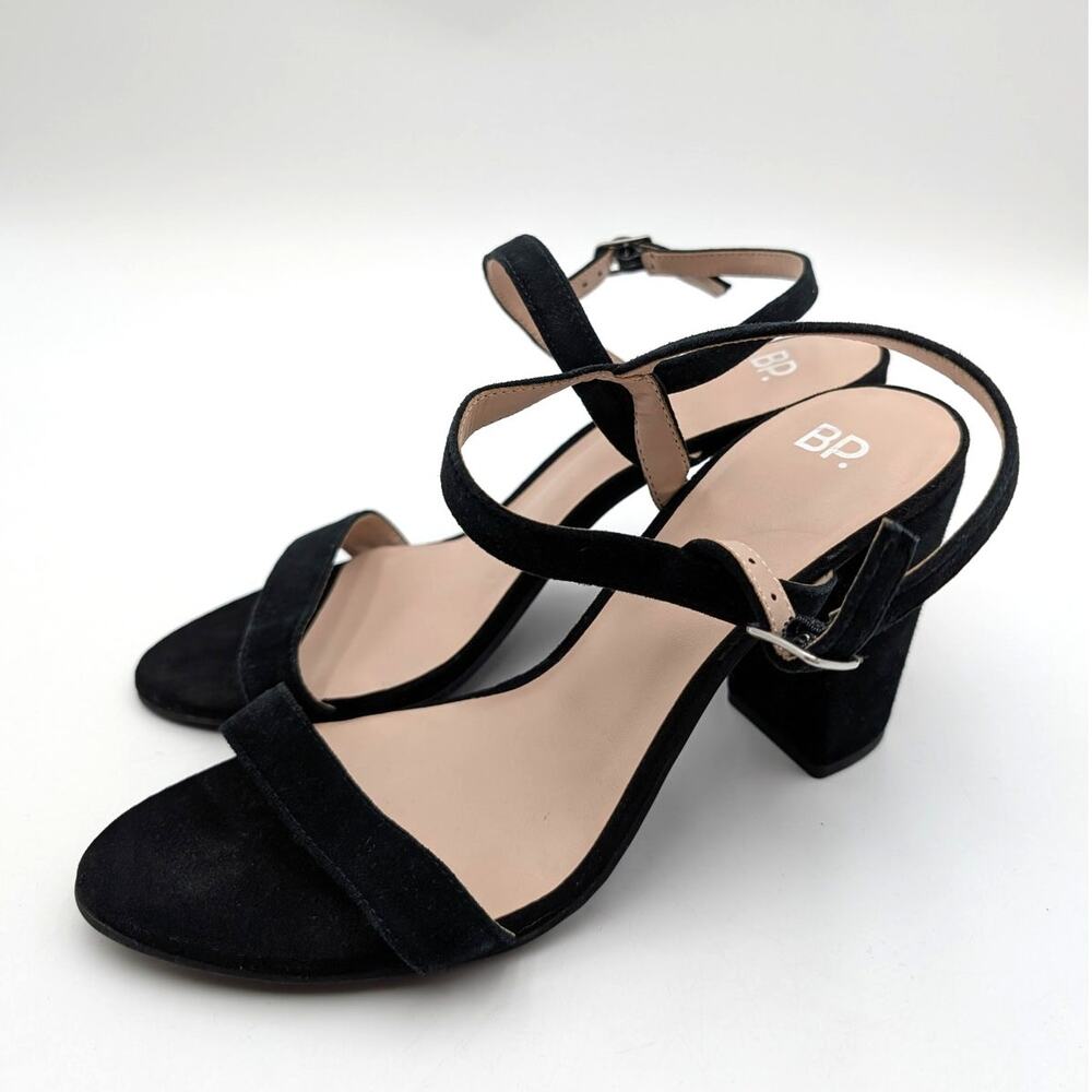BP Lula Slingback Strappy Sandal Open Toe Women's Black Suede Size US11M